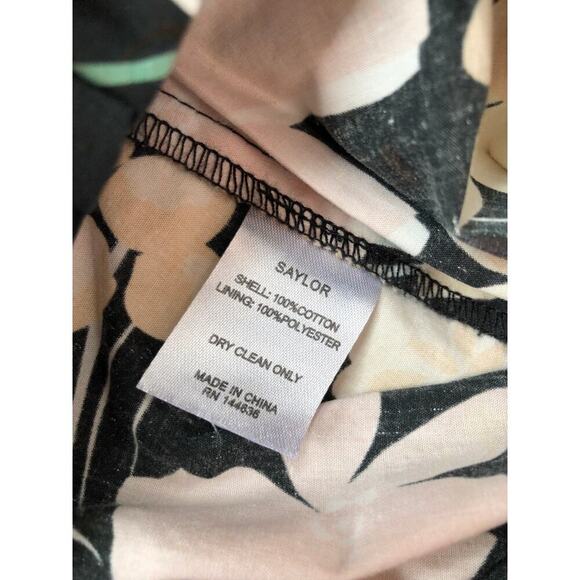 SAYLOR INES Poplin Jumpsuit Sweetheart Neckline Rust Floral-Print S - Picture 11 of 13